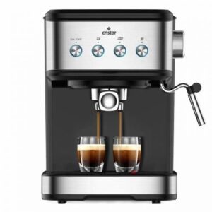 Machine A Café 3 en 1 Capsules et Café moulu 20 BARS 1100W Inox CRISTOR CMD100NS