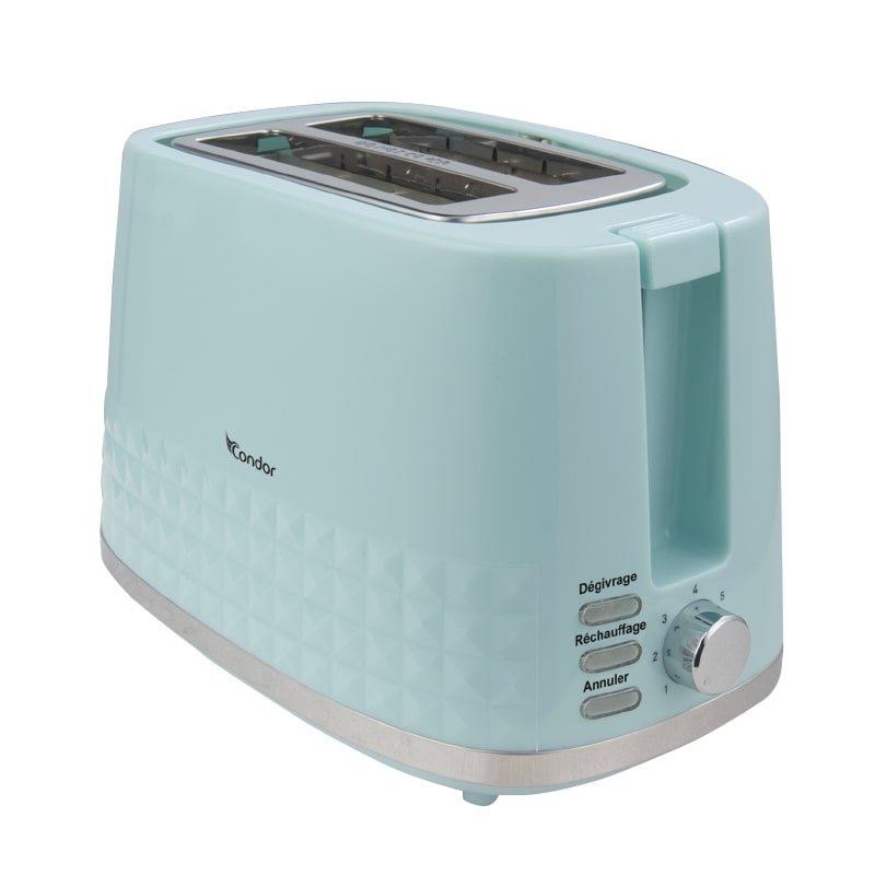 Grille-Pain 2 Tranches 850W Condor Bleu