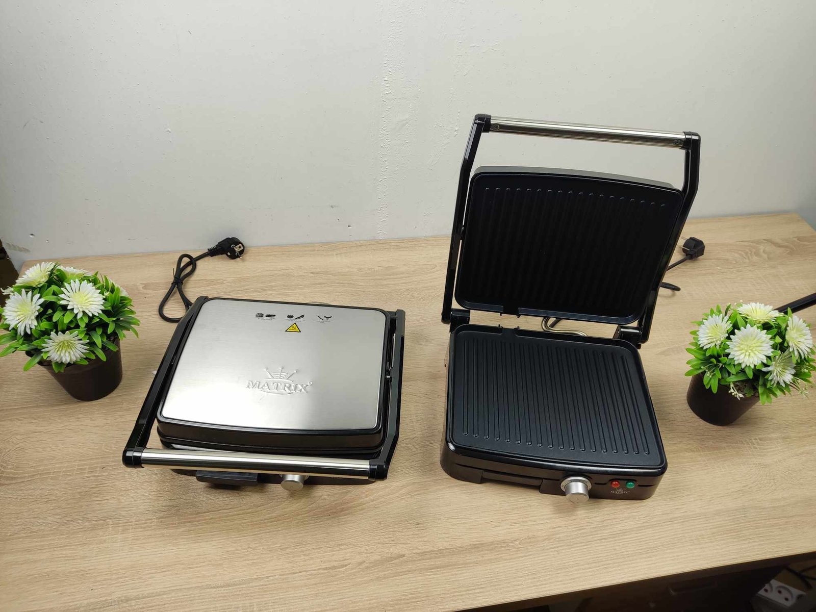 Panineuse Grill Panini / Viande XL - inox - 2200W Matrix – Image 8