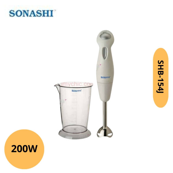 Bras Mixeur 200W 3 Vitesses Acier Inoxydable SONASHI | SHB-154J