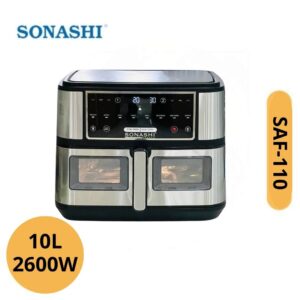 Friteuse à air numérique 1Bac avec séparation 10L 2600W Sonashi SAF-110