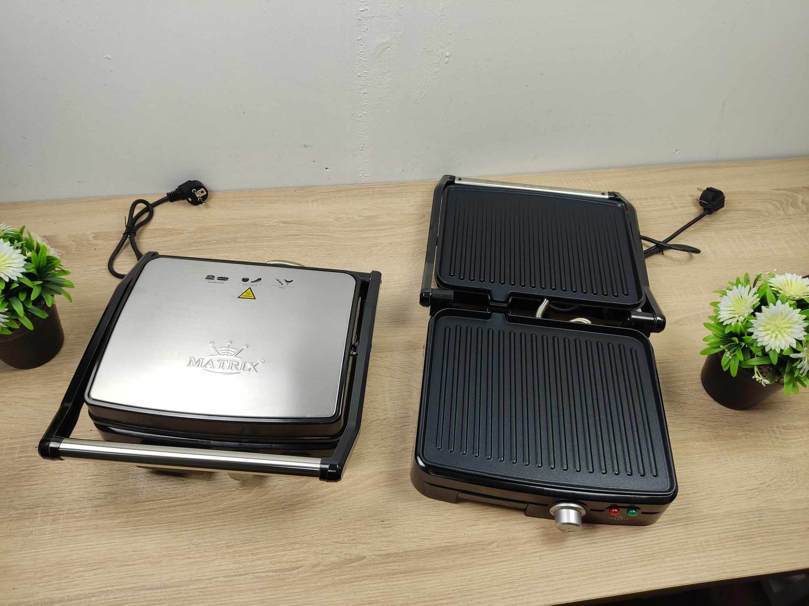 Panineuse Grill Panini / Viande XL - inox - 2200W Matrix – Image 2