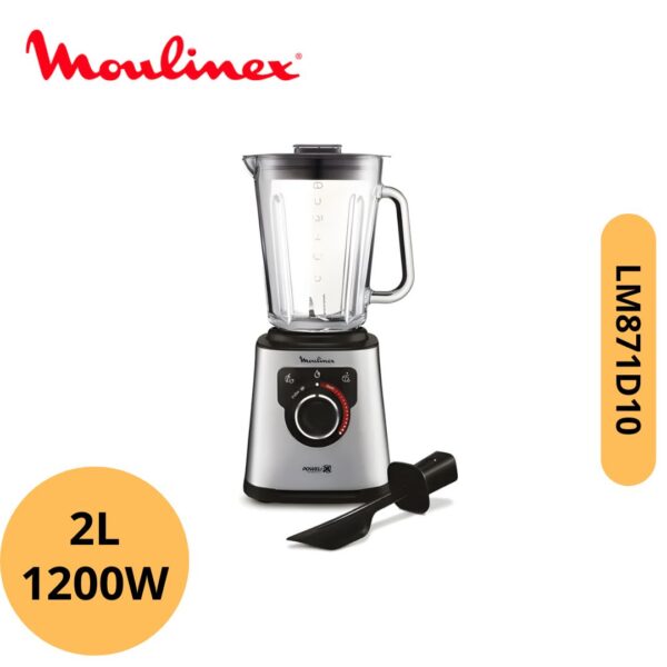 Blender perfect mix 1200W 2L MOULINEX en noir metal | LM871D10