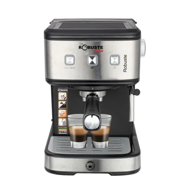 Machine à café inox 15 Bar 1.5 L 1100W MOKA Robuste