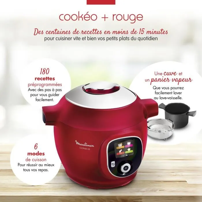 Cookeo + Multicuiseur Intelligent 06L 180 recettes Moulinex CE85B510 – Image 2