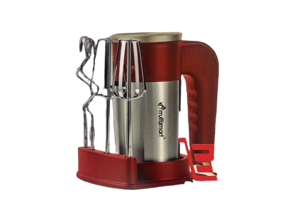 Batteur inox avec support 450W Rouge Multismart – Image 5