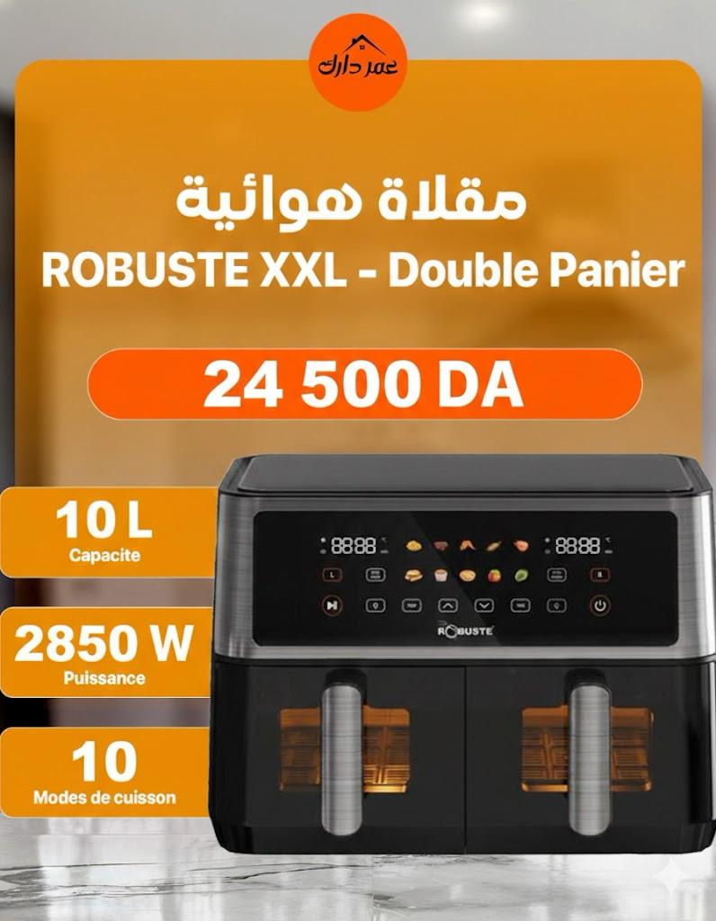 Friteuse à Air ROBUSTE Airfryer XXL 2850W Double panier 10L Écran numérique tactile