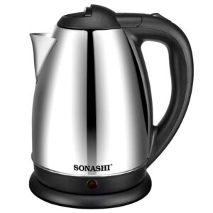 Bouilloire Electrique Sans Fil en Inox 1.8L 2200W Sonashi SKT-1804