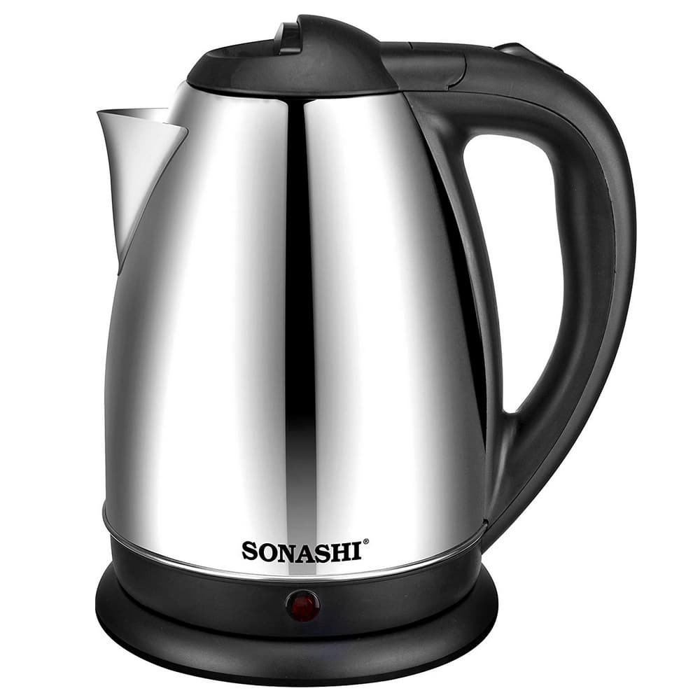 Bouilloire Electrique Sans Fil en Inox 1.8L 2200W Sonashi SKT-1804