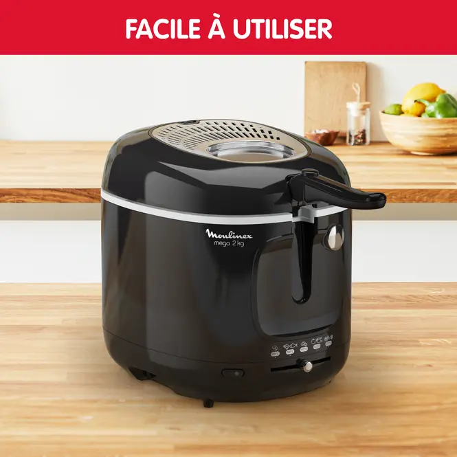 Friteuse Moulinex Mega XXL Noir 2 kg 1800W | AM480870 – Image 4