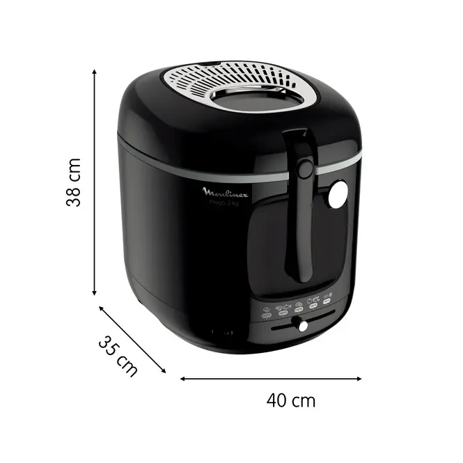Friteuse Moulinex Mega XXL Noir 2 kg 1800W | AM480870 – Image 2