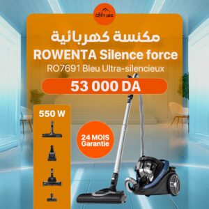 Aspirateur Sans Sac ROWENTA Silence force RO7691 Bleu Ultra-silencieux avec Garantie