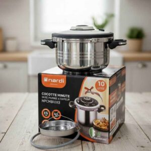 Cocotte Minute Clipso 10L en inox 18/10+minuteur Nardi