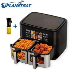 Friteuse à air sans huile 10L 2600W avec 2 tiroirs PLANETSAT | PAF-1010