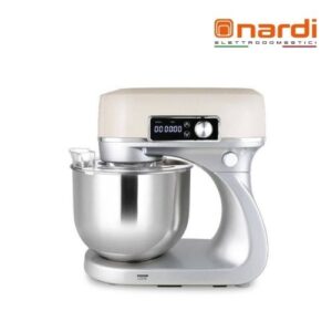 Pétrin MAESTRO PASTA Mono Fonction Double Crochet 800W 5,5L Blanc Crème-Inox NARDI | NP-UP1SC