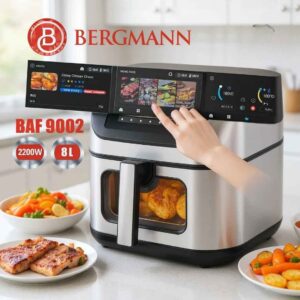 Air Fryer 2200W 8L Double Résistances Avec Fenêtre Bergmann BAF 9002 achat enligne Algérie