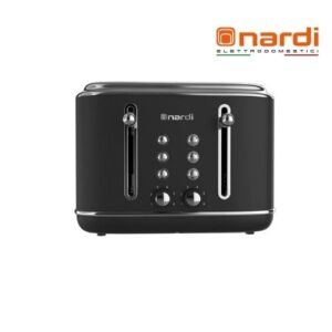 Grille pain Rétro 4 Tranches 2300W Noir/Argent NARDI NGP420CAN