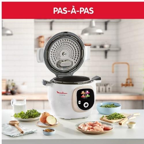COOKEO+ MULTICUISEUR INTELLIGENT 6 PROGRAMMES 180 RECETTES 6L BLANC Moulinex | CE85BA1