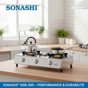 Réchaud A Gaz En Acier Inoxydable 03 Feux Sonashi | SGB-300 achat enligne algerie