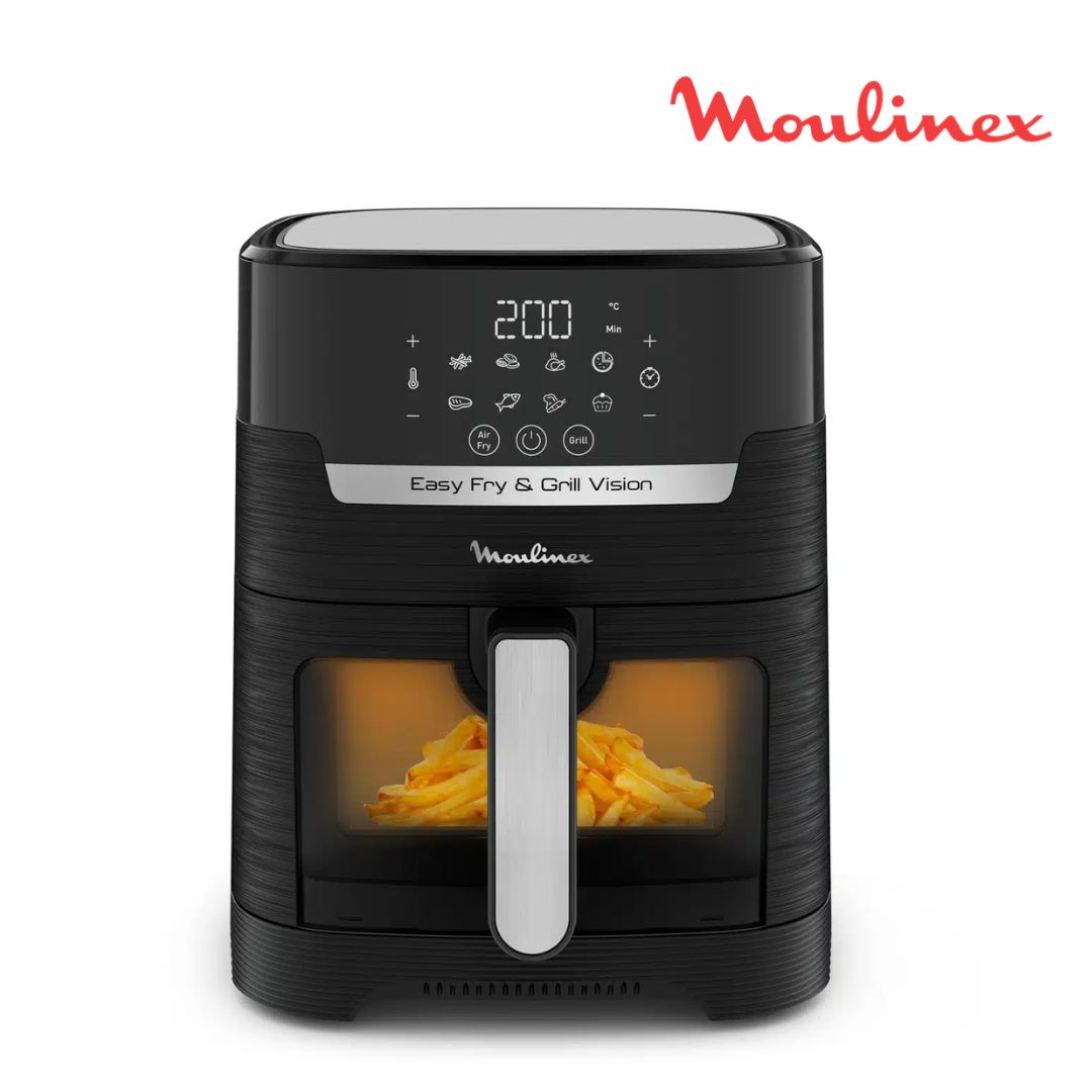 Air fryer Easy Fry & Grill Vision+ Grill Capacité 4,2 L 8 programmes Fenêtre amovible Écran tactile Moulinex  EZ506820