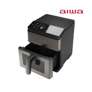 Friteuse à air chaud Kumadai 8L 1800W 12 programmes acier inoxydable couleur métal Aiwa AFR-8000