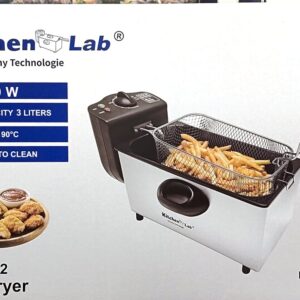 Friteuse Électrique 3L 2000W Thermostat Réglable kitchen lab KT | DF-002