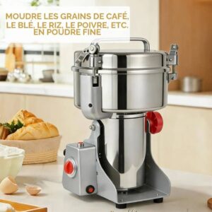 Moulin à Café et Épices 1Kg 3000W Acier Inoxydable BOMANN | KSW-6504CB