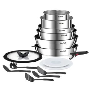 Set de Cuisson 15 Pièces Poignée Amovible Inox Tefal | L897SF04